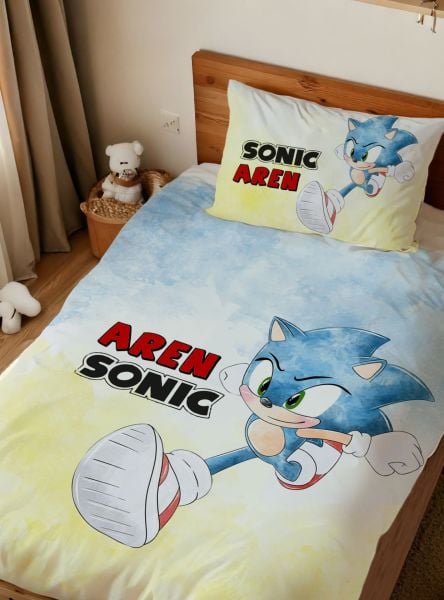 Kişiye Özel Tek Kişilik Nevresim Sonic
