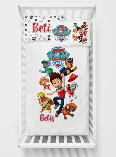 Kişiye Özel Bebek Nevresim Takımı Paw Patrol