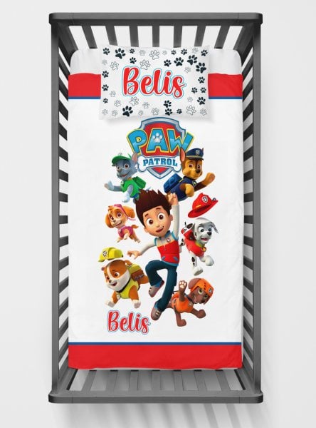 Kişiye Özel Bebek Yatak Örtüsü Paw Patrol