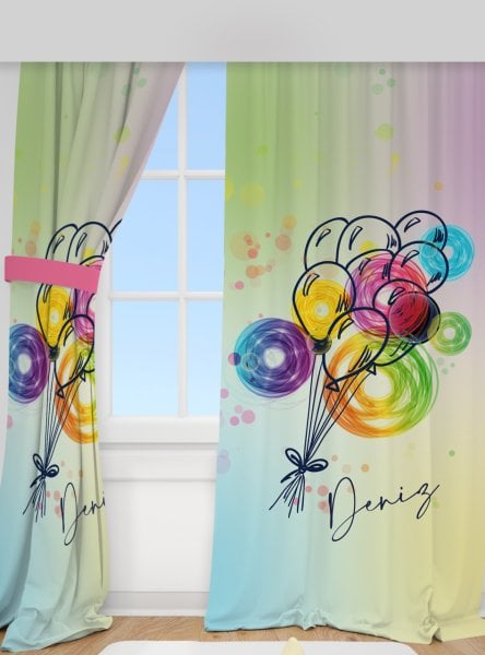 Kişiye Özel Fon Perde Balon