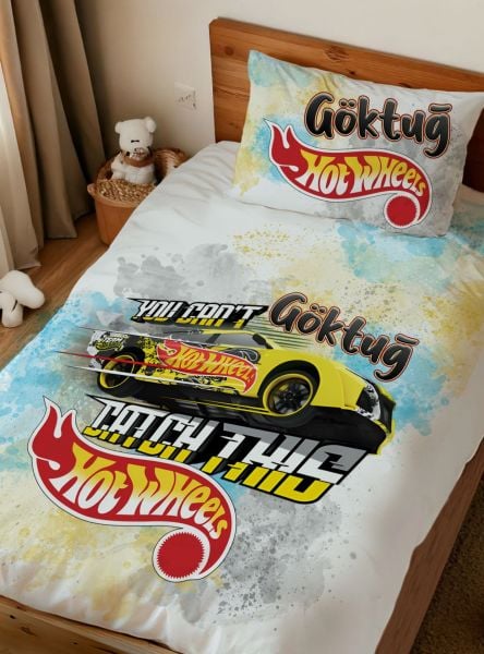 Kişiye Özel Tek Kişilik Nevresim Hot Wheels