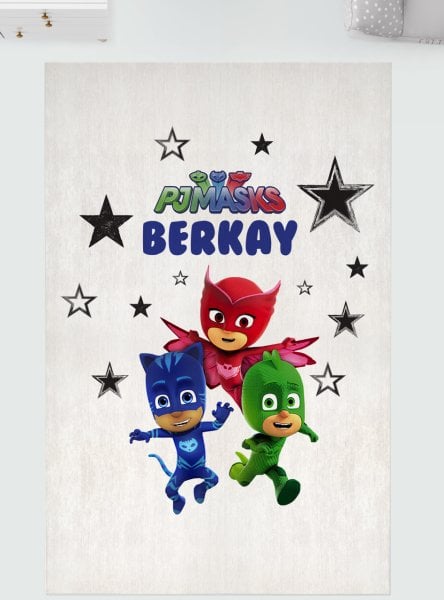 Kişiye Özel Dijital Baskı Halı Pj Maskeliler