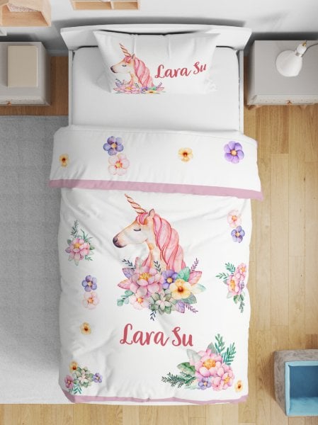 Kişiye Özel Çift Taraflı Yorgan Unicorn