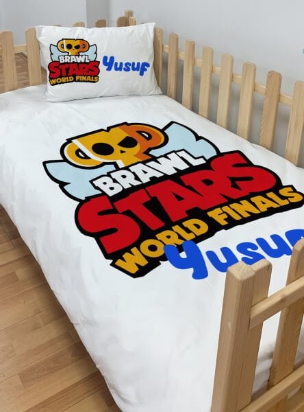 Kişiye Özel Montessori %100 Pamuk Nevresim Seti Brawl Stars