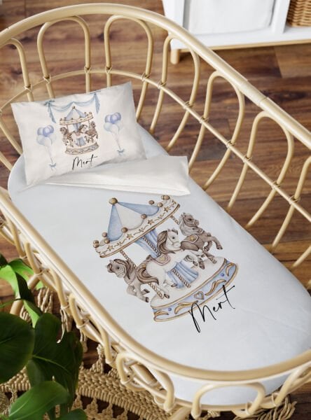 Anne Yanı Beşik Nevresim Takımı Atlıkarınca