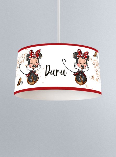 Kişiye Özel İsimli Sarkıt Avize Minnie Mouse