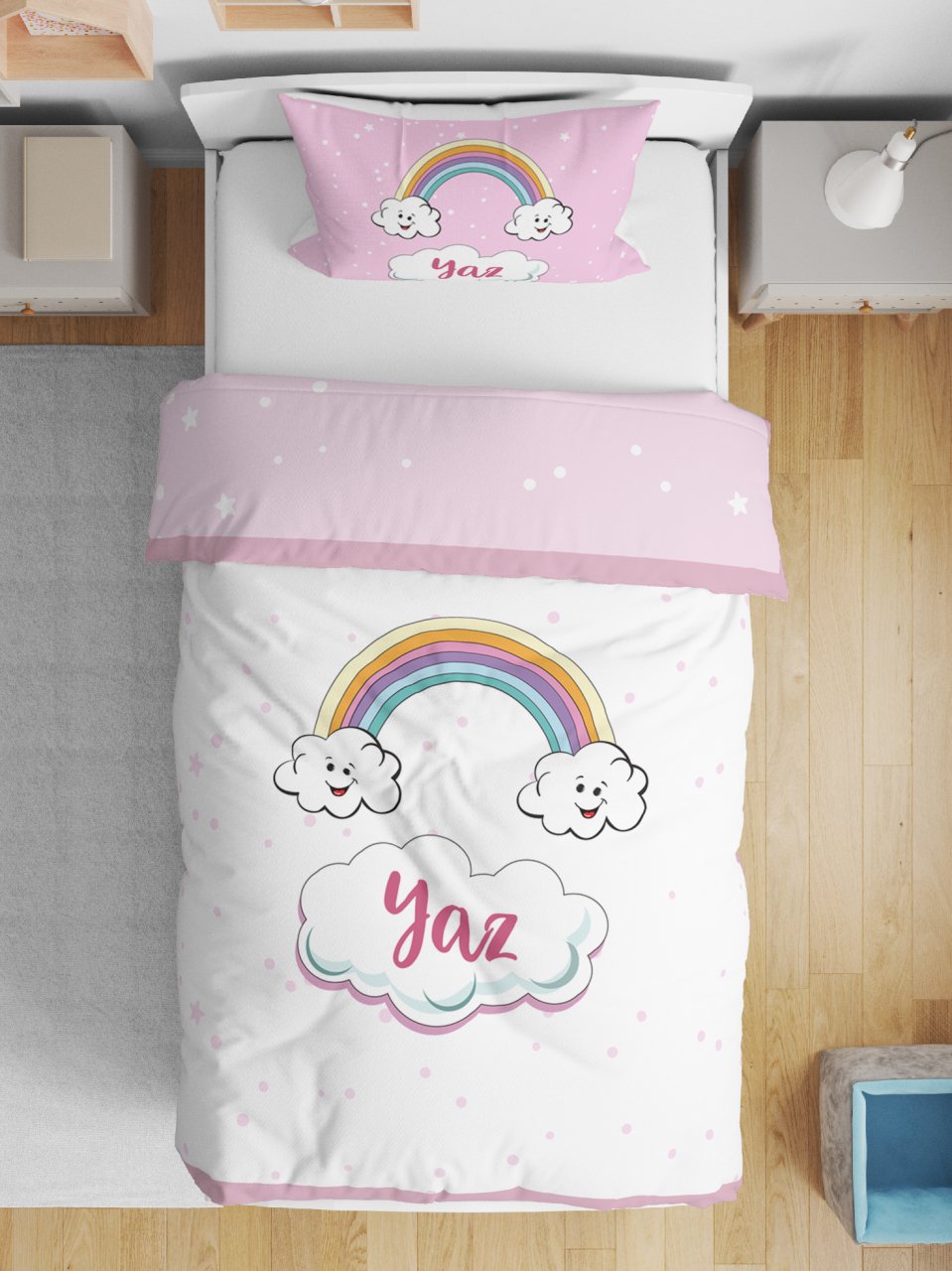 Kişiye Özel Çift Taraflı Yorgan Unicorn
