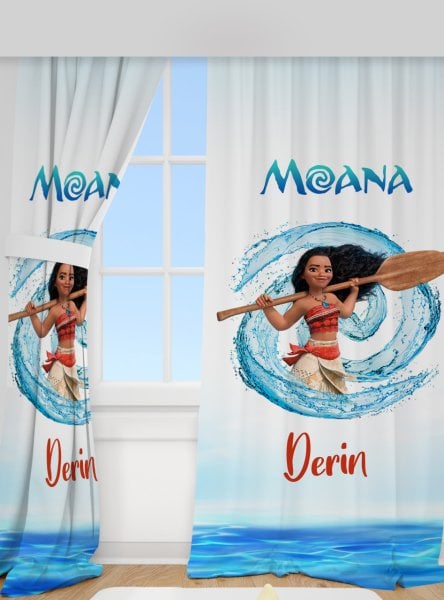 Kişiye Özel Baskılı Fon Perde Moana