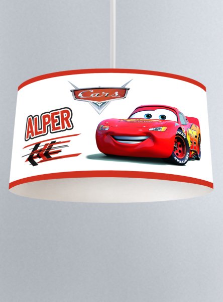 Kişiye Özel İsimli Sarkıt Avize Şimşek McQueen Cars