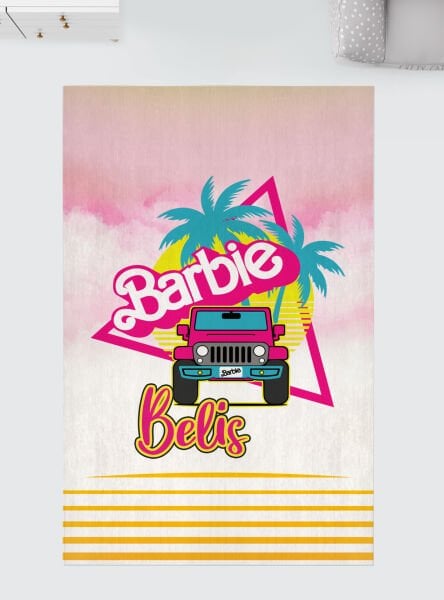 Kişiye Özel 5mm Dijital Baskı Halı Barbie