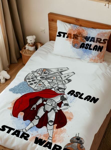 Kişiye Özel Tek Kişilik Nevresim Star Wars