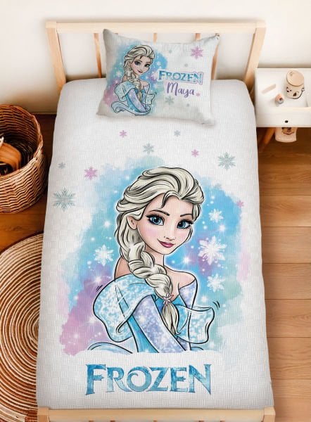 Kişiye Özel %100 Pamuk Tek Kişilik Pike Seti Elsa