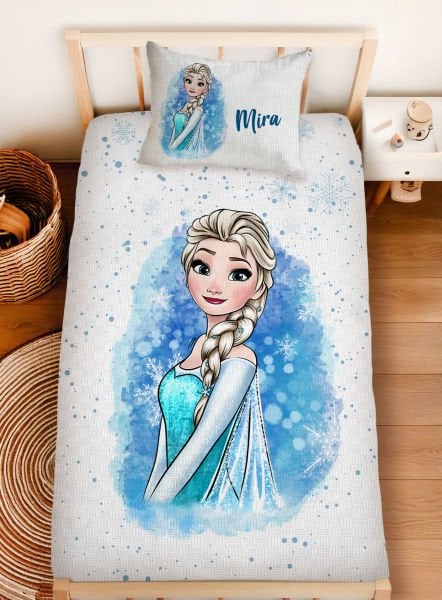 Kişiye Özel %100 Pamuk Tek Kişilik Pike Seti Elsa